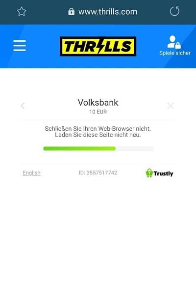Trustly Einzahlung Schritt 4