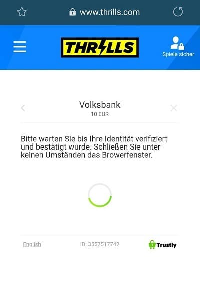 Trustly Einzahlung Schritt 5