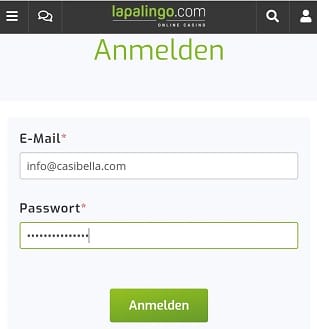 lapalingo casino login