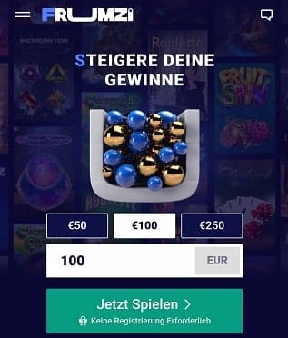 frumzi einzahlung