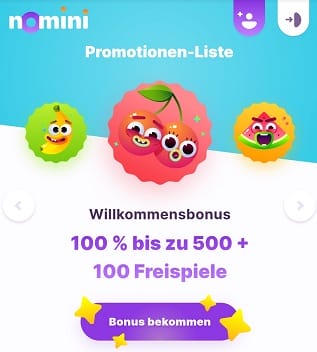 nomini casino willkommensbonus