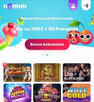 nomini casino reload bonus