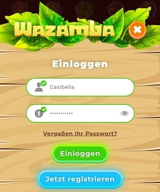 wazamba casino login