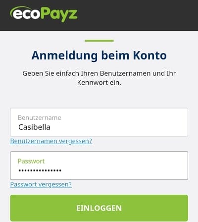 ecopayz konto login