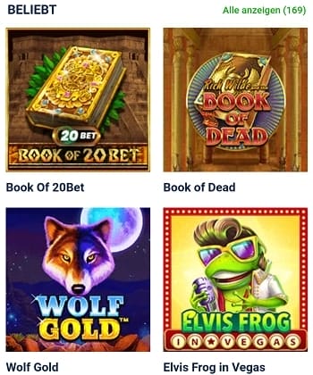 20Bet Spielautomaten