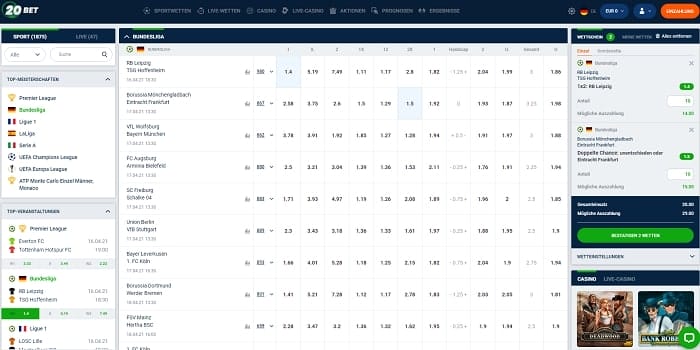 20Bet Sportwetten