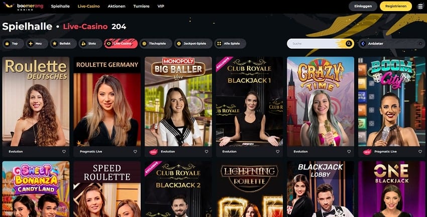boomerang live dealer casino