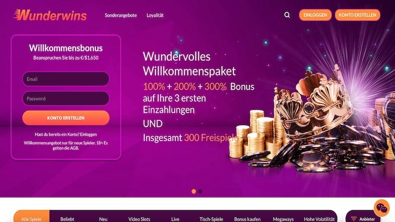 Wunderwins Startseite