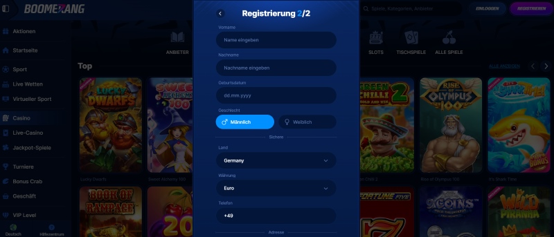 Casino ohne Sperrdatei Registrierung