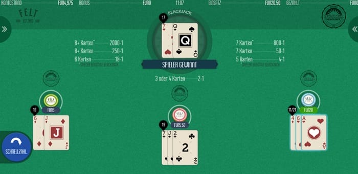 gewinnen im buster blackjack
