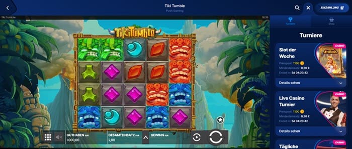 tiki tumble slot für unbekannte online casinos