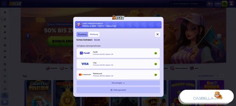 Online Casino Einzahlung per SMS