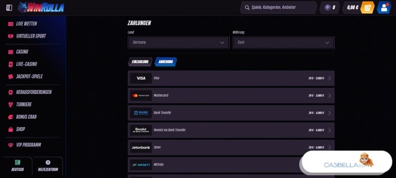 Auszahlung im Online Casino ohne LUGAS Limit