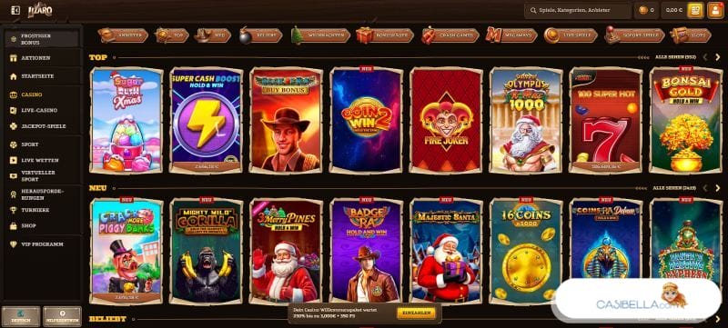 Spiele im Casino ohne Mindesteinzahlung